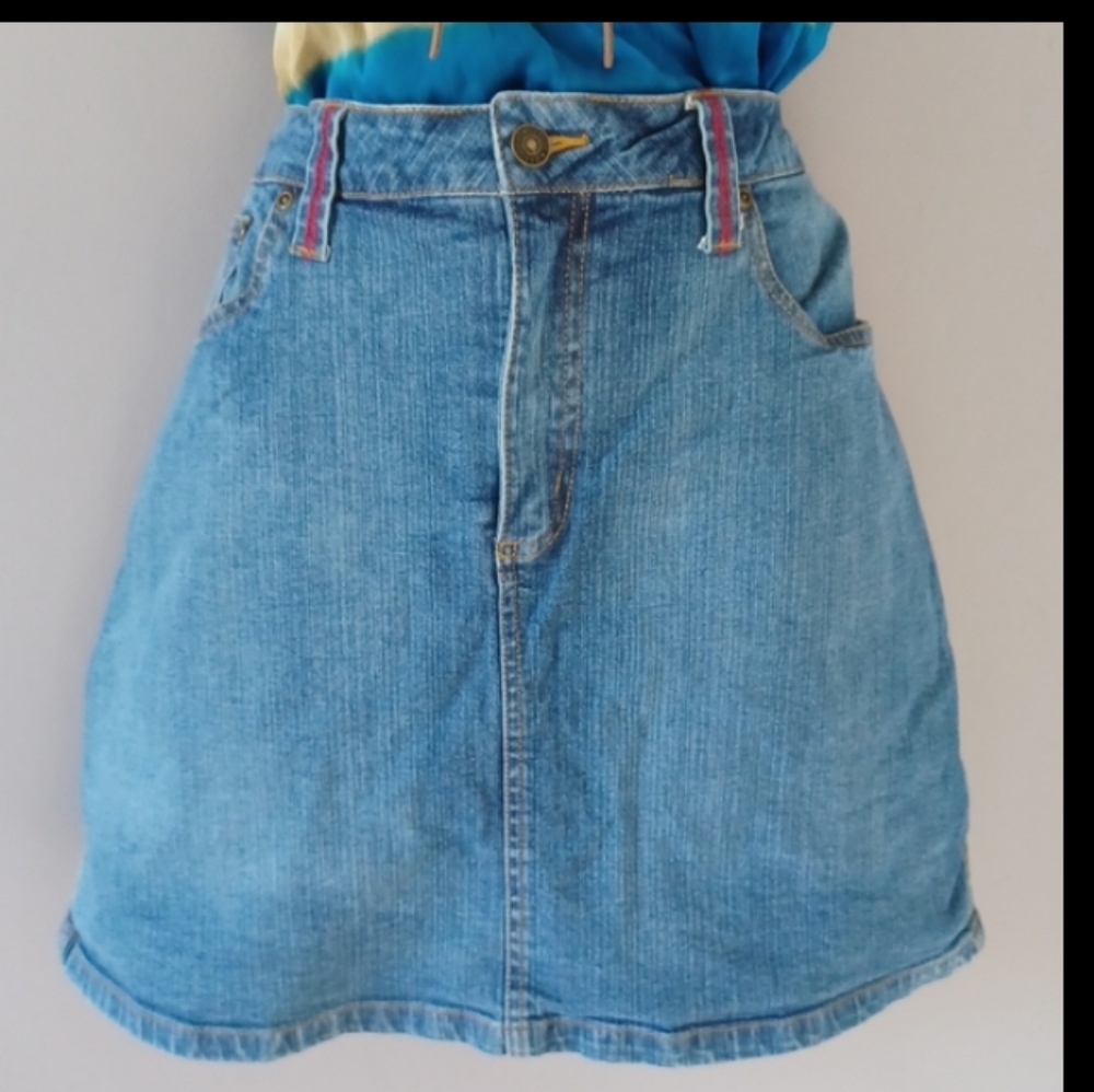 Illegal Blues mini jean skirt Size 14